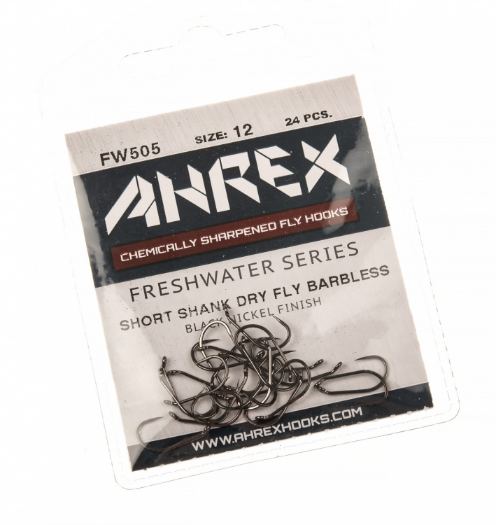 Ahrex Fw505 Short Shank Dry Barbless #18 Trout Fly Tying Hooks